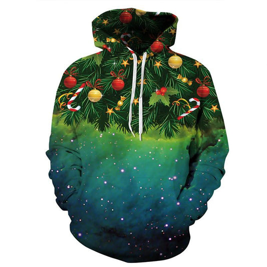 3D Christmas Tree Cosplay Hoodie for Men and Women