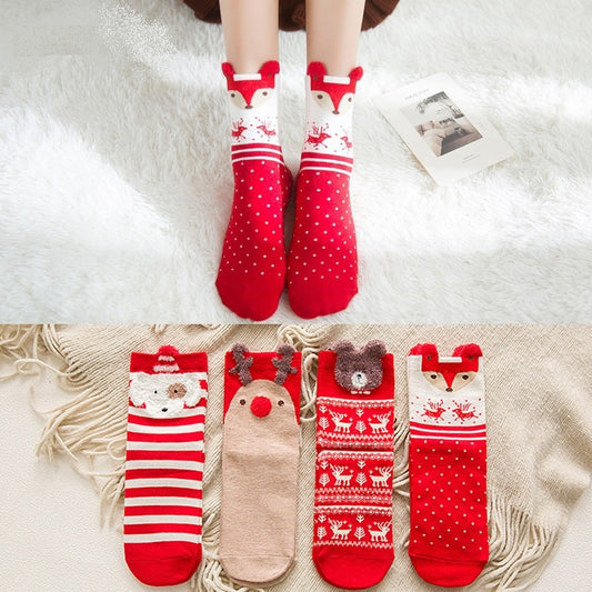 Festive Christmas Socks for Women - Cozy Winter Gift
