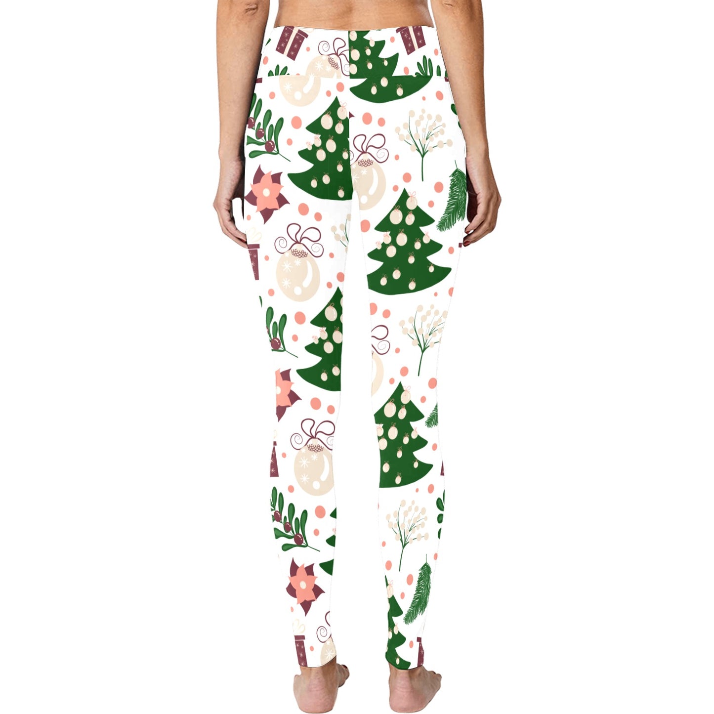 White Christmas Tree Women's Workout Leggings