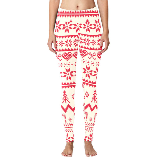 Quilted Pattern Christmas Running Women's Workout Leggings
