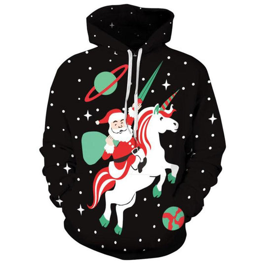 Christmas Unicorn Knight Hoodie for Men & Women
