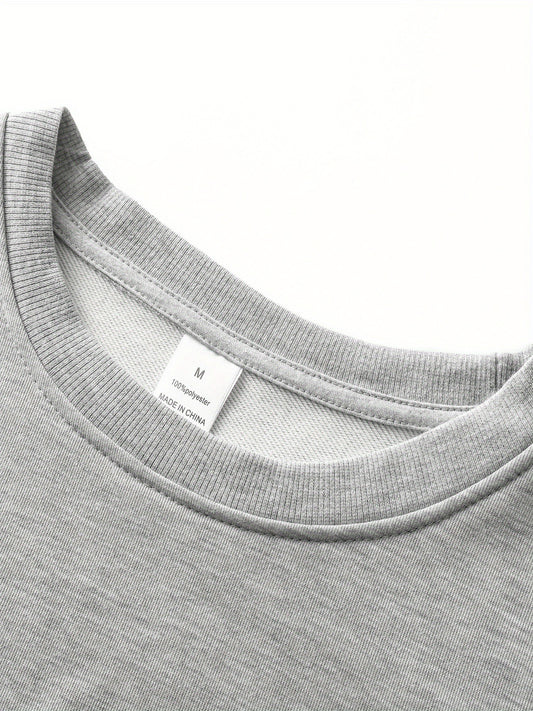 Men's Christmas Sweatshirt - Casual Street Style, Round Neck