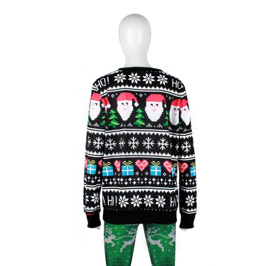 Playful 3D Printed Ugly Christmas Hoodie