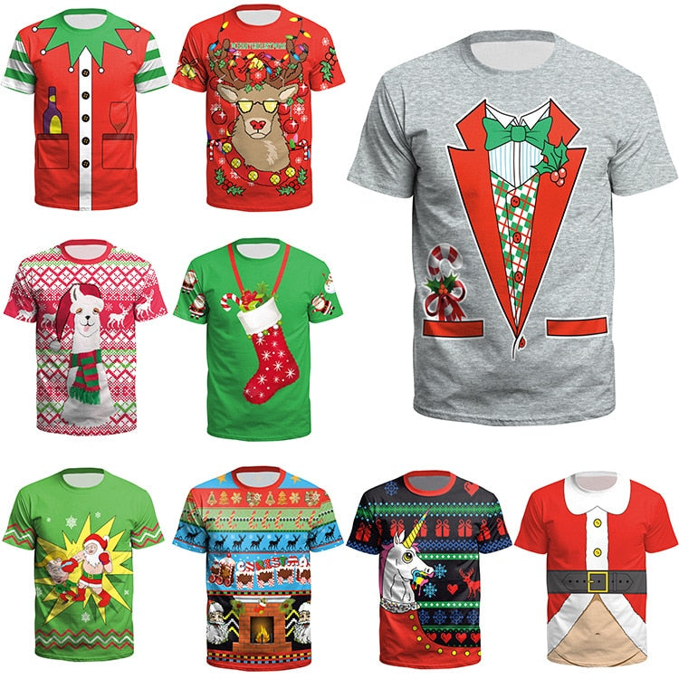 Funny Christmas T-Shirt for Women - Plus Size Short Sleeve Tee