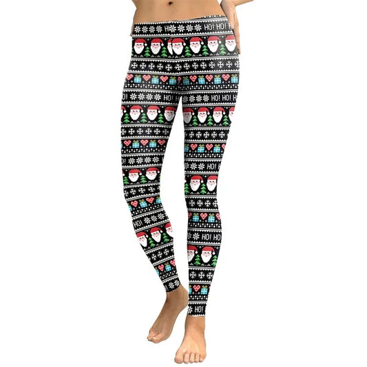 Women’s Santa Deer 3D Printed Christmas Leggings