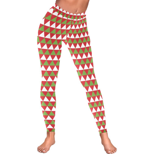 Christmas Triangles Women's All-Over Low Rise Leggings