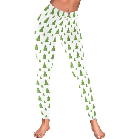 Playful Christmas Trees Women's All-Over Low Rise Leggings