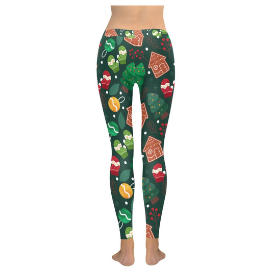 Gingerbread House Christmas Women's All-Over Low Rise Leggings