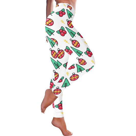 Christmas Trees & Berries Women's All-Over Low Rise Leggings