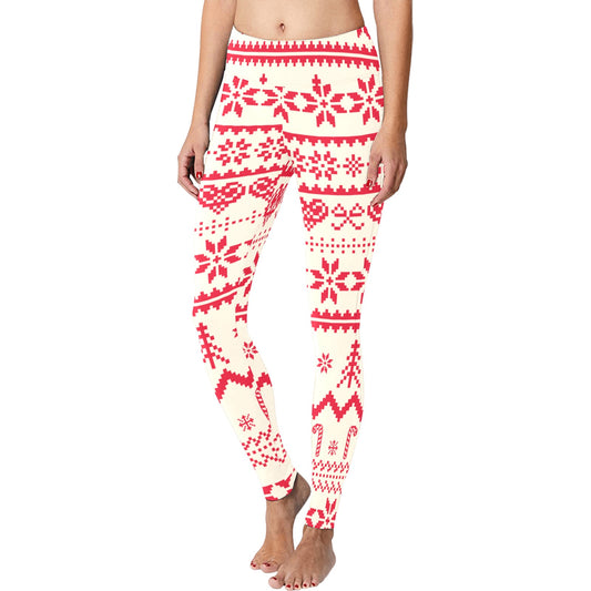 Quilted Pattern Christmas Running Women's Workout Leggings