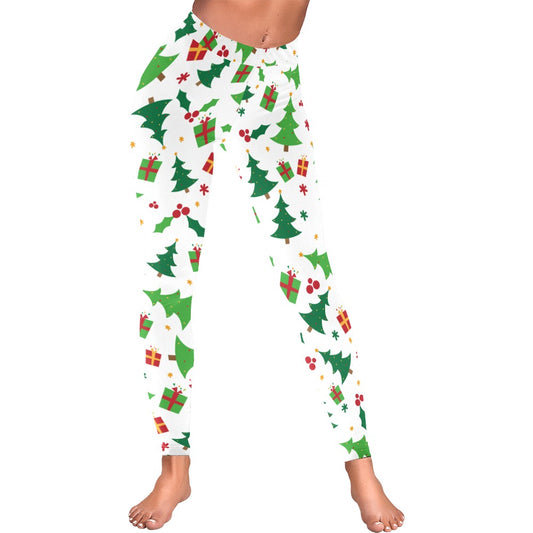 Christmas Tree Presents Women's All-Over Low Rise Leggings