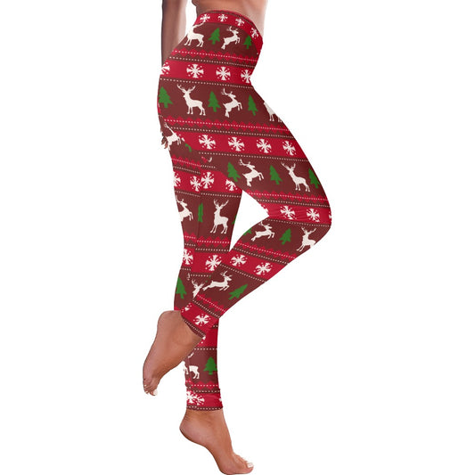 Christmas Reindeer Women's All-Over Low Rise Leggings