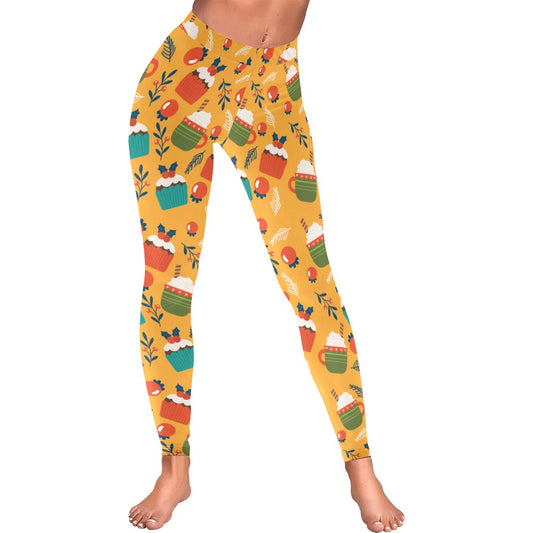 Christmas Cocoa & Cupcakes Women's Low Rise Leggings