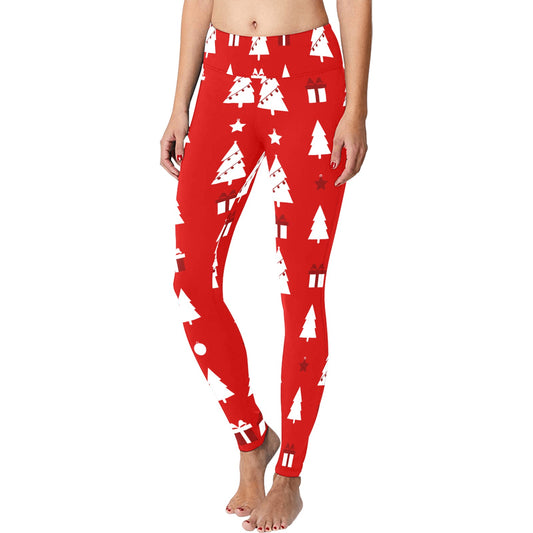 Red Christmas Tree Women's Workout Leggings